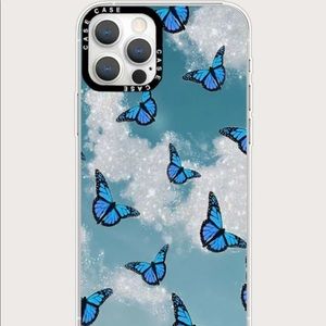 Blue Aesthetic Butterfly in the Sky iPhone 12/12 Pro Case